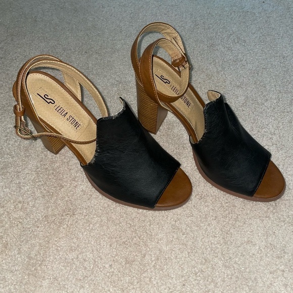 Leila Stone Shoes - Leila Stone heeled mule shoes 9.5